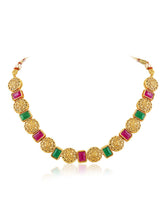 Gilded Grace Multicolour Gold Plated Necklace Set