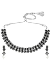 Peora Antique Oxidised Black Necklace Set