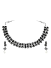 Peora Antique Oxidised Black Necklace Set