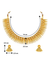 Glamour in Gold Stylish Short Necklace Set