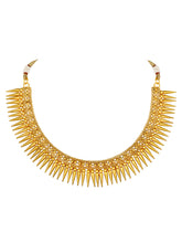 Glamour in Gold Stylish Short Necklace Set