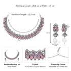 Peora Antique Oxidised Pink Necklace Set