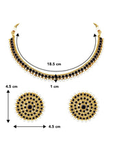 Lustrous in Stones Necklace Set - Black