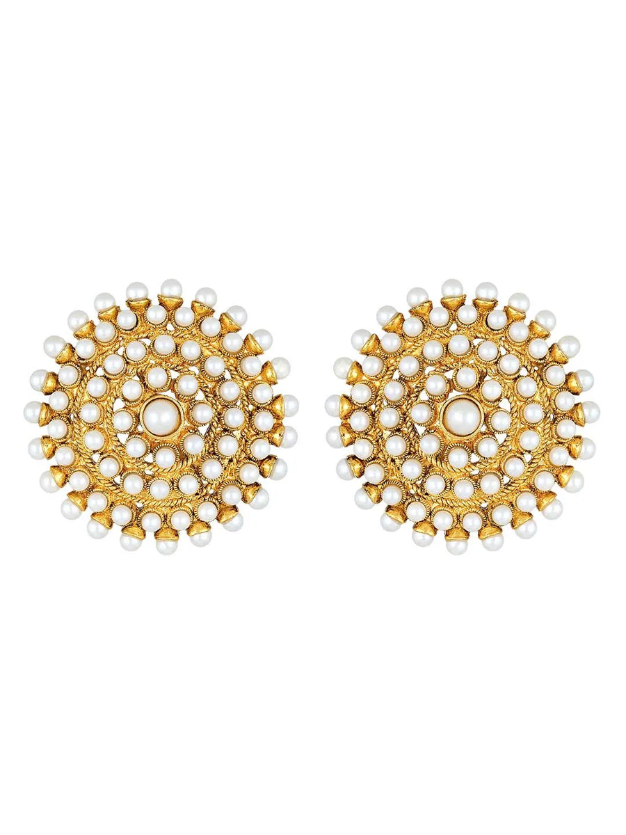 Lustrous in Stones Necklace Set - White