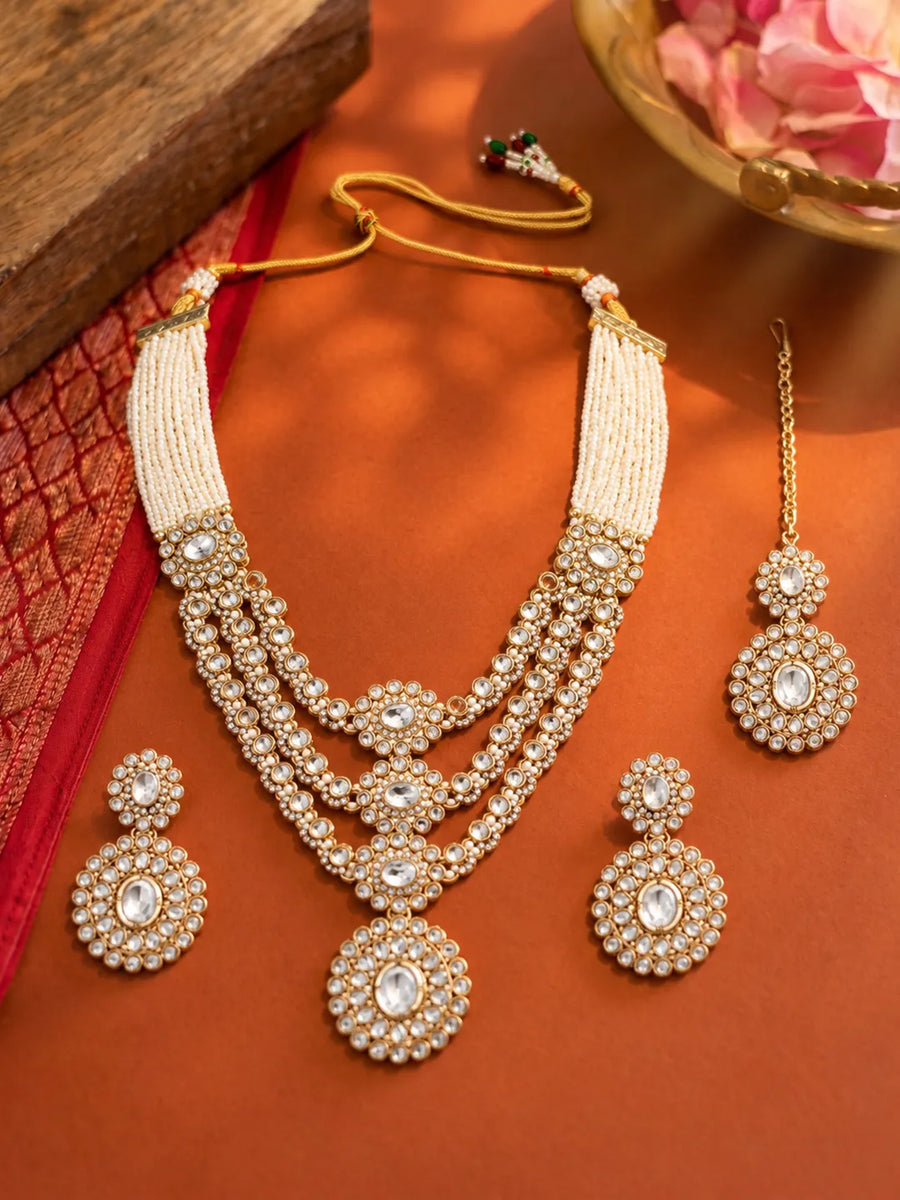 Gold Plated Crystal Radiance Necklace Set