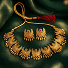 Peora Heritage Floral Necklace Set - Gold