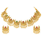 Peora Heritage Floral Necklace Set - Gold