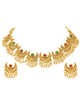 Peora Heritage Floral Necklace Set - Gold