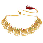 Peora Heritage Floral Necklace Set - Gold