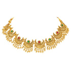 Peora Heritage Floral Necklace Set - Gold