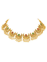 Peora Heritage Floral Necklace Set - Gold