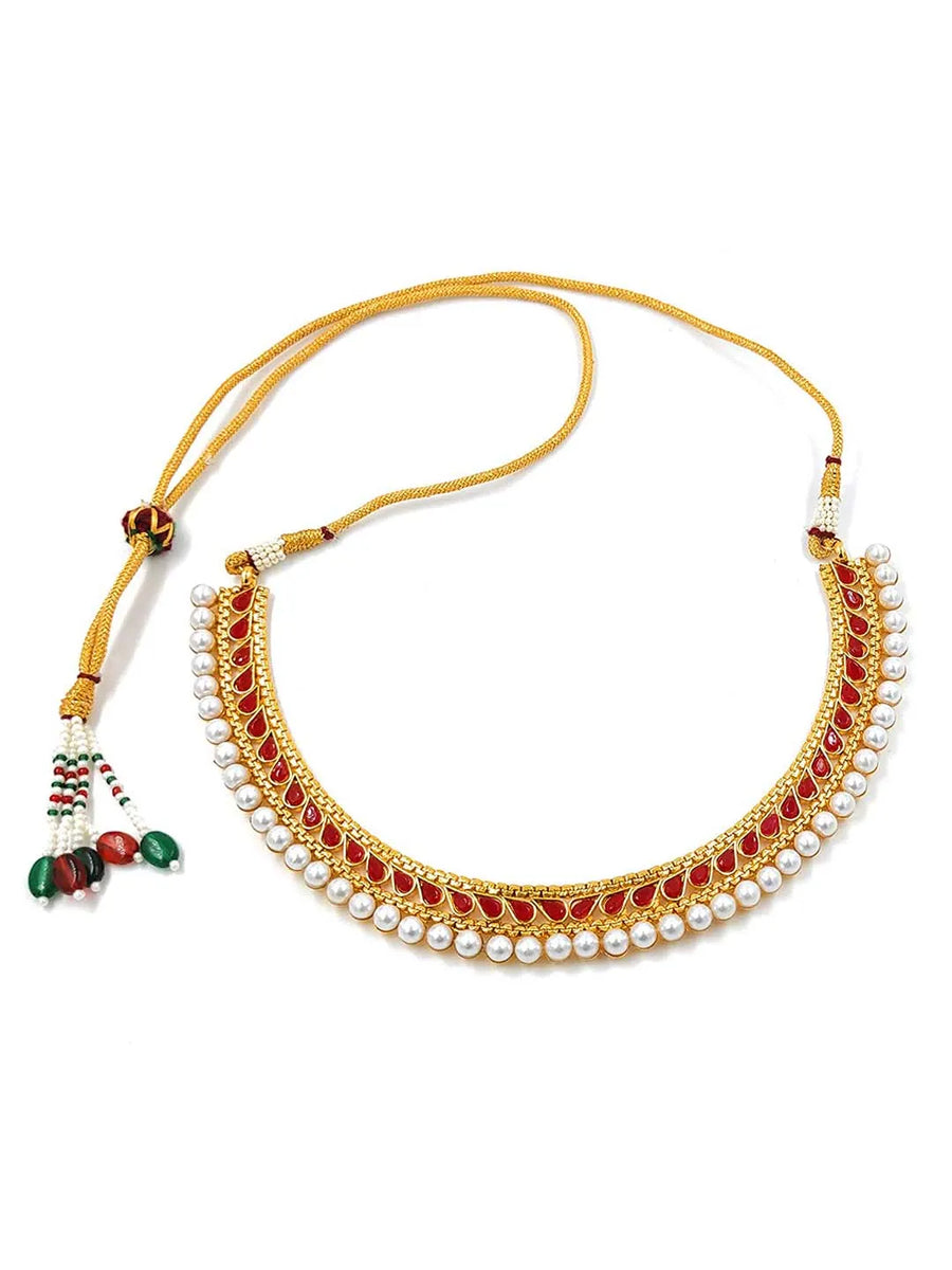 Traditional Red Stone Choker Set