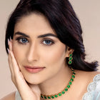 Emerald Radiance Stones Necklace Set - Green
