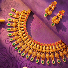 Peora Maharani Bridal Necklace Set - Gold