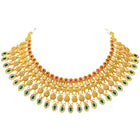 Peora Maharani Bridal Necklace Set - Gold