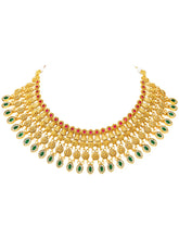 Peora Maharani Bridal Necklace Set - Gold