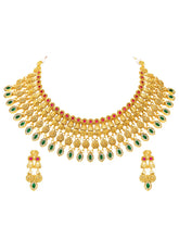 Peora Maharani Bridal Necklace Set - Gold