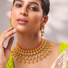 Peora Heritage Bridal Necklace Set - Gold