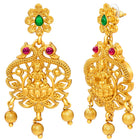 Peora Divine Temple Necklace Set- Gold