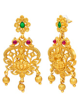 Peora Divine Temple Necklace Set- Gold