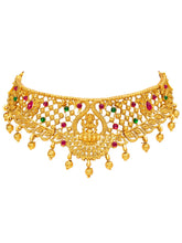 Peora Divine Temple Necklace Set- Gold