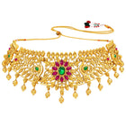 Peora Floral Radiance Necklace Set - Gold