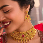Peora Heritage Bridal Necklace Set - Gold