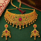 Peora Heritage Bridal Necklace Set - Gold