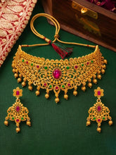 Peora Heritage Bridal Necklace Set - Gold