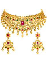 Peora Heritage Bridal Necklace Set - Gold