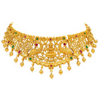 Peora Royal Lakshmi Temple Necklace Set - Gold