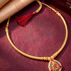 Peora Ruby Charm Teardrop Necklace - Gold