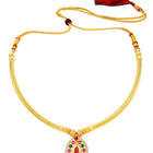 Peora Ruby Charm Teardrop Necklace - Gold