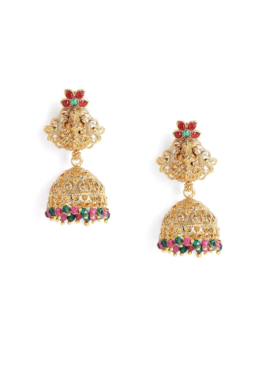 Peora Maharani Lakshmi Haram Set - Gold
