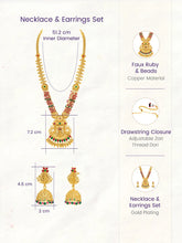 Peora Maharani Lakshmi Haram Set - Gold