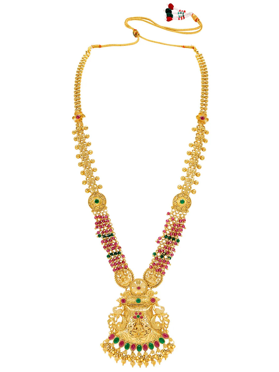 Peora Maharani Lakshmi Haram Set - Gold