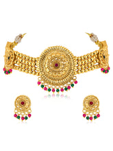 Golden Glow Colourful Choker Set