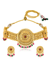 Golden Glow Colourful Choker Set