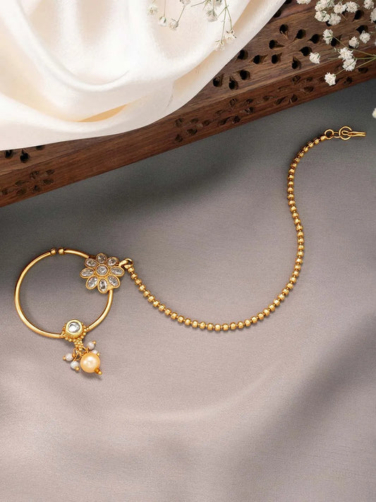 Kundan Studded Nathiya by Peora – Regal Ethnic Charm