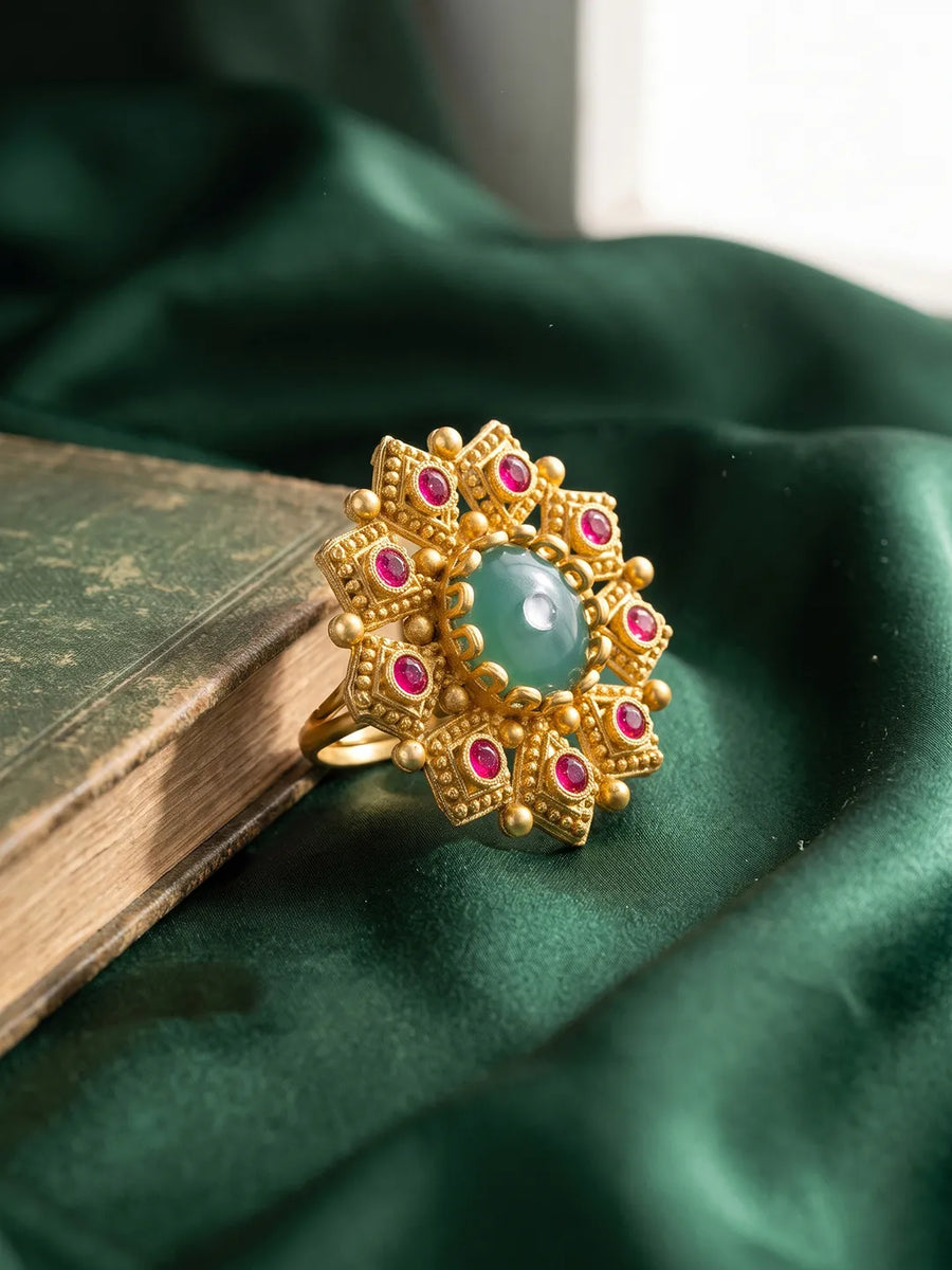 Gold Plated Imperial Floral Ring