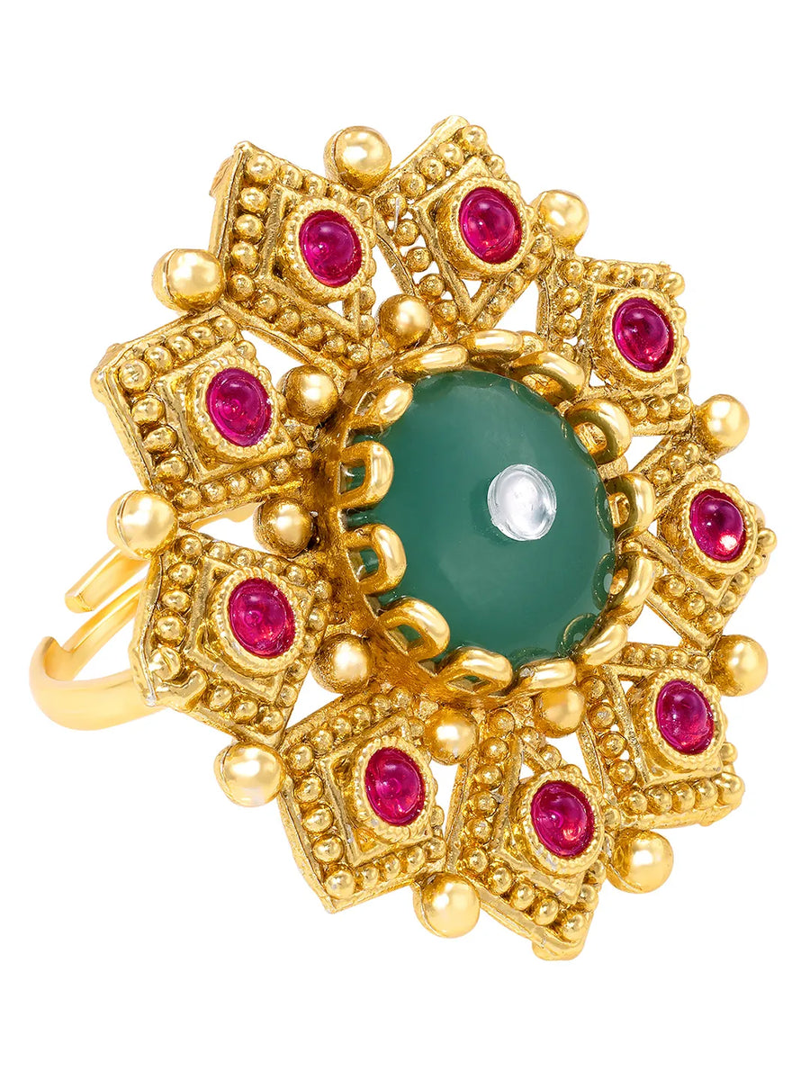 Gold Plated Imperial Floral Ring