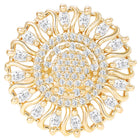 Gold Plated Round Halo Ring for Women