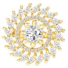 Gold Plated Crystal Floral Ring