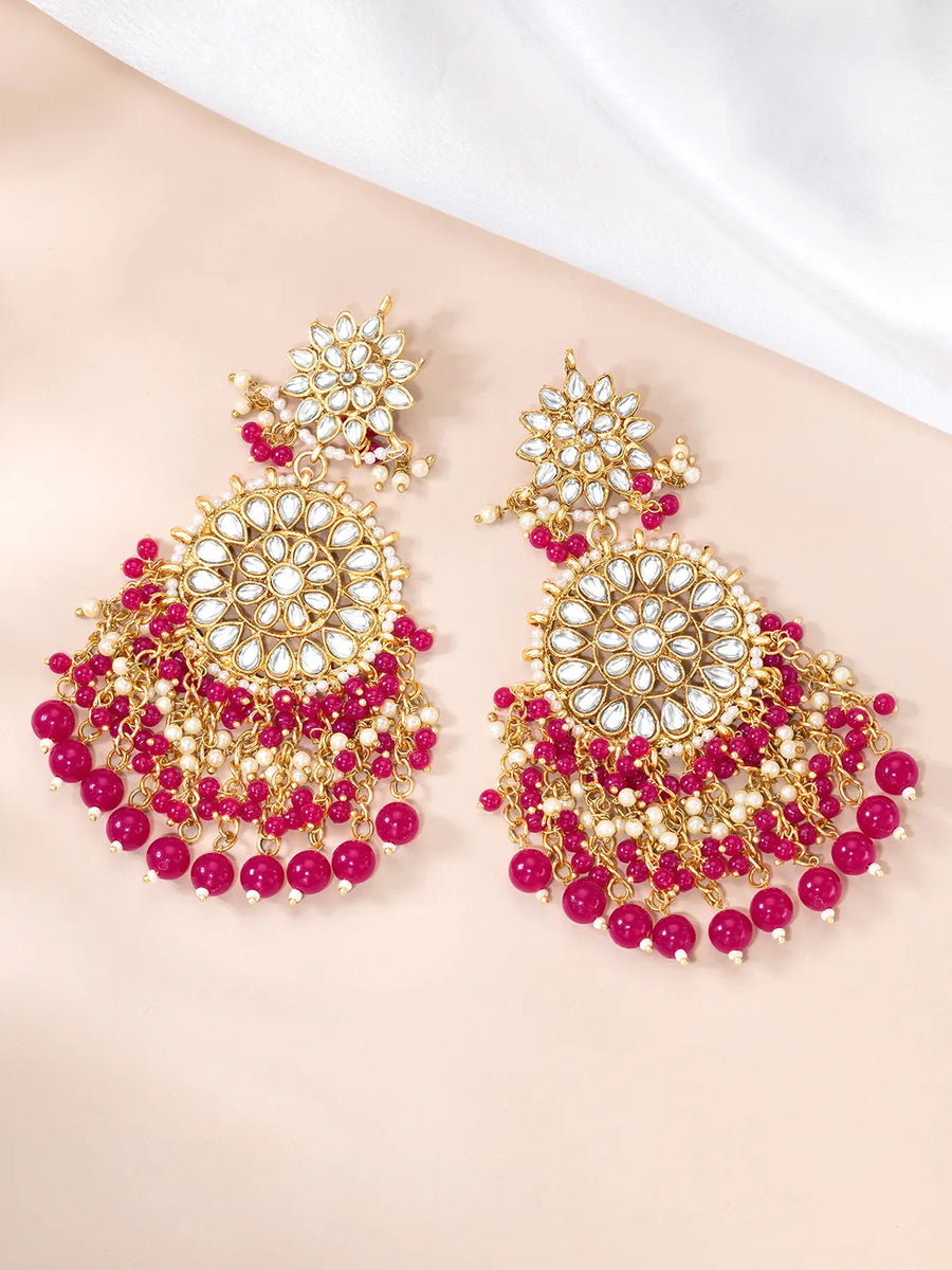 Bright Dangle Drop Earrings Vibrance - Rani Pink