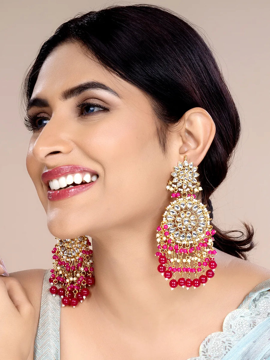 Bright Dangle Drop Earrings Vibrance - Rani Pink