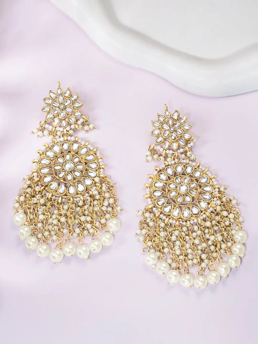 Bright Dangle Drop Earrings Vibrance - White