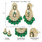 Peora Folk Emerald Chandbali Earrings