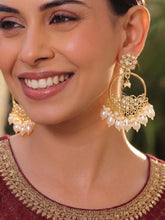 Peora Pearl Glow Chandbali Earrings - Gold