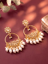 Peora Pearl Glow Chandbali Earrings - Gold