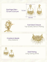 Peora Pearl Glow Chandbali Earrings - Gold